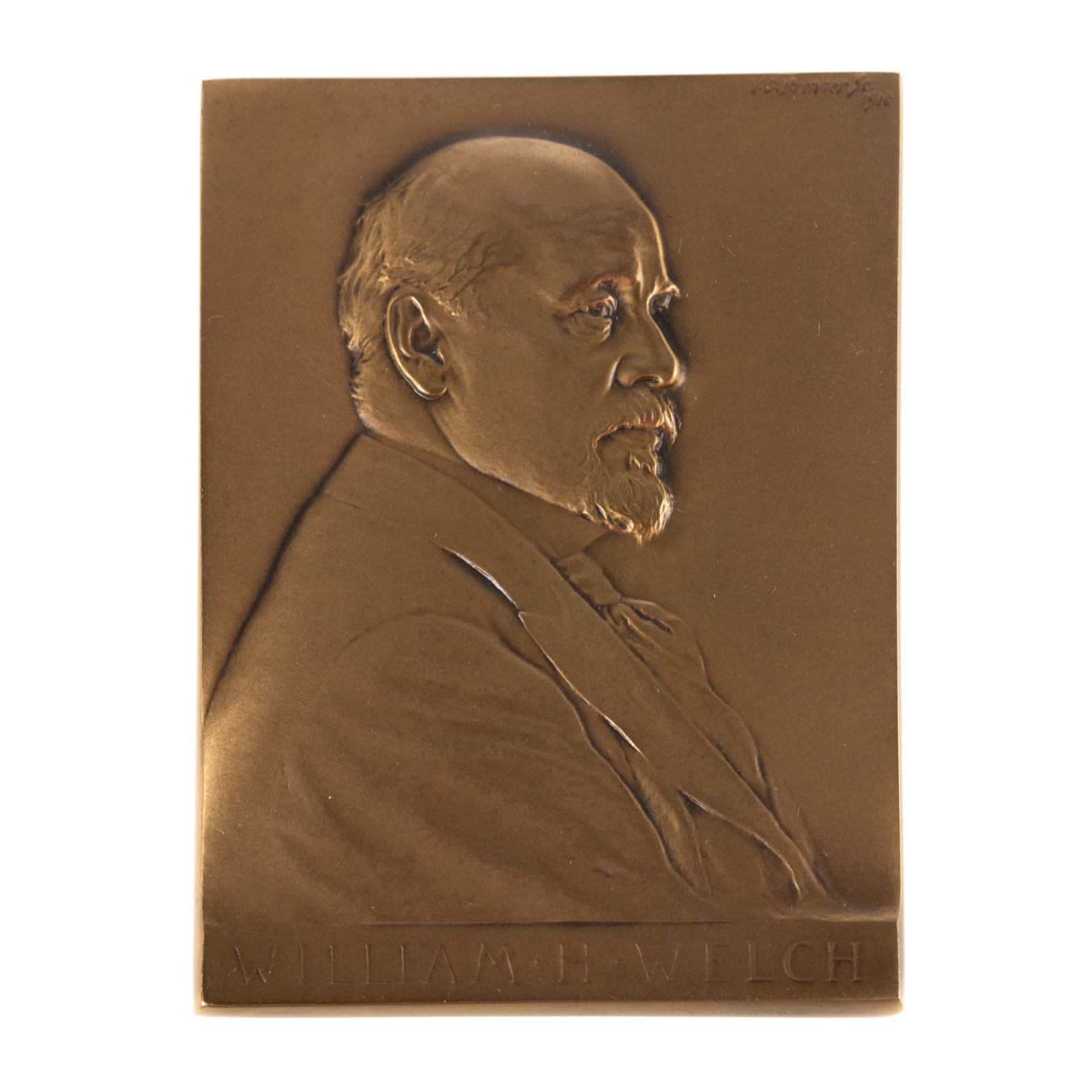 WILLIAM H. WELCH PLAQUETTE 1912
