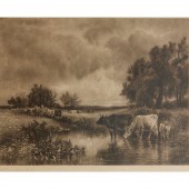 WILLIAM HART N.A., LARGE ETCHI