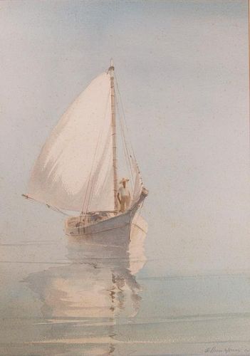 WILLIAM HENRY 1960 WATERCOLOR OF