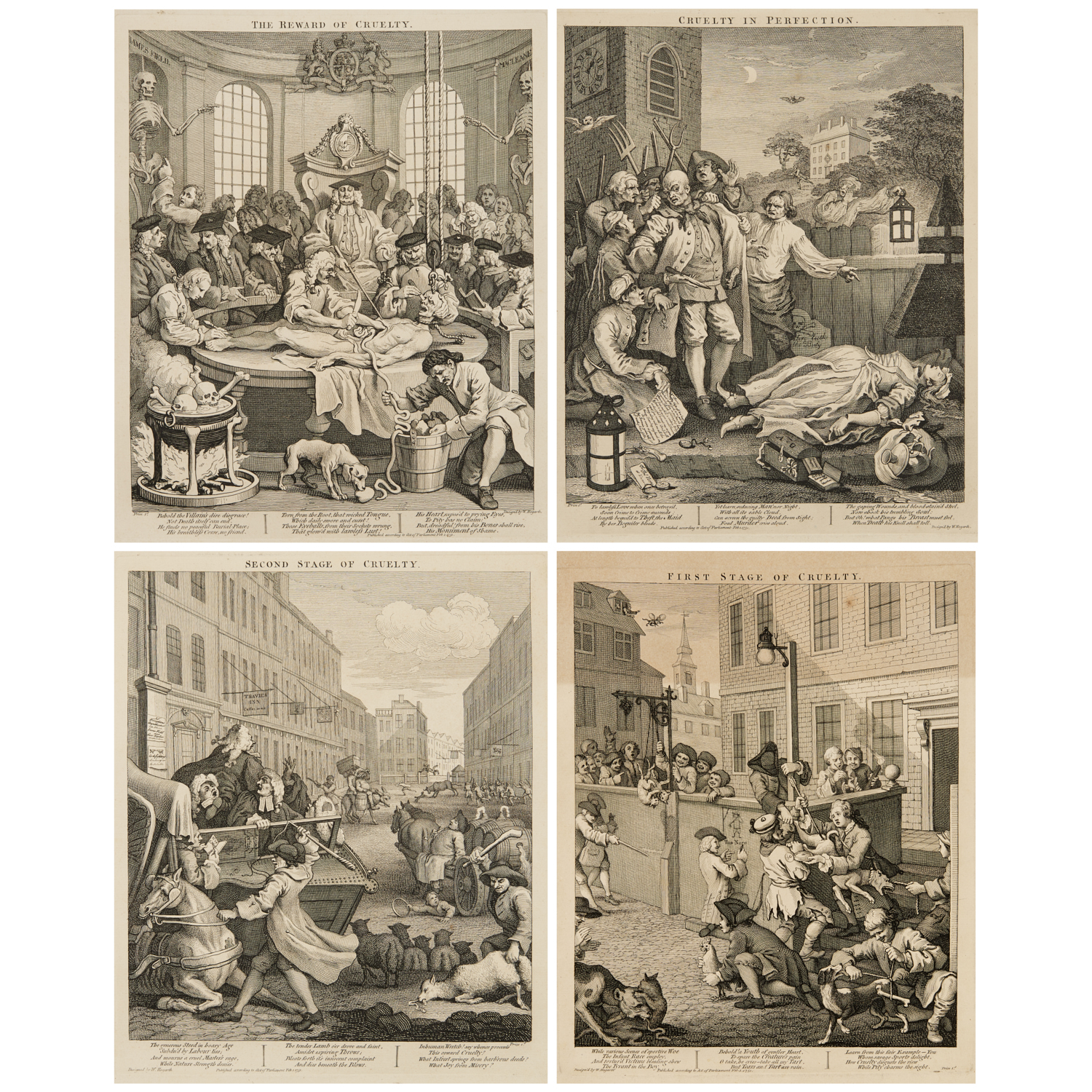 WILLIAM HOGARTH, SET OF (4)