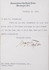 WILLIAM HOWARD TAFT. AUTOGRAPH