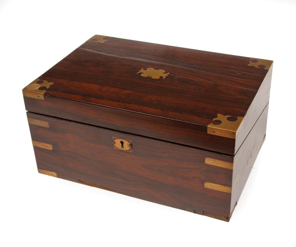 WILLIAM IV BRASS INLAID ROSEWOOD
