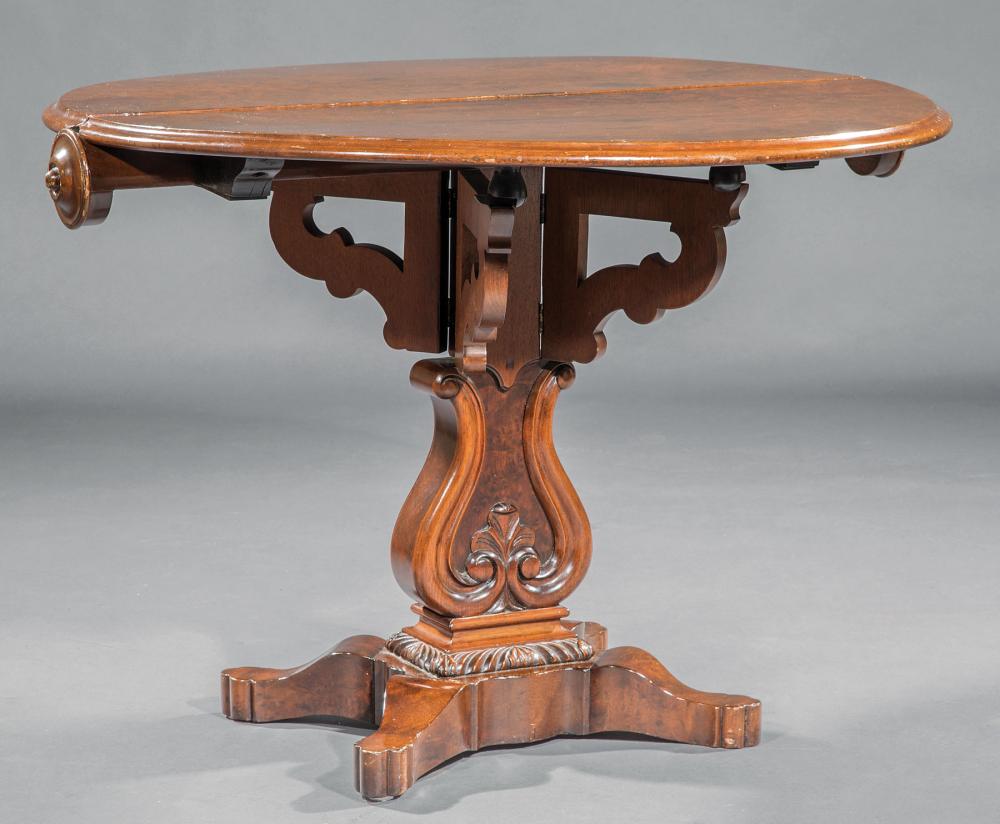 WILLIAM IV BURLED WALNUT SUNDERLAND