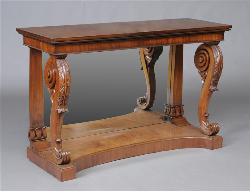 WILLIAM IV CARVED MAHOGANY SIDE