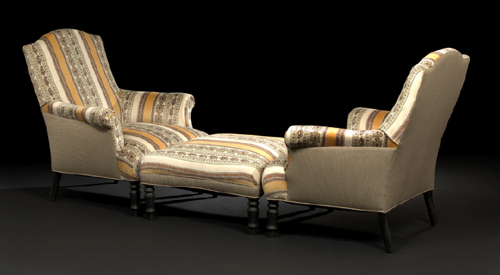 William IV Ebonized and Upholstered