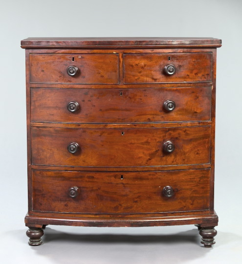 William IV Mahogany Bowfront Chest,
