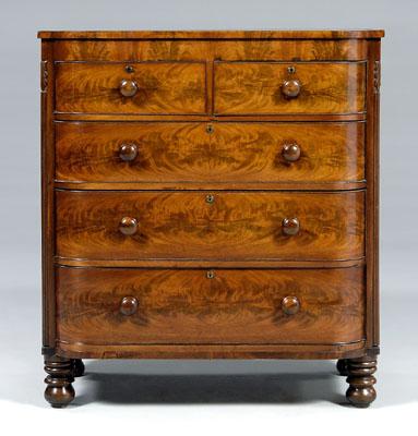 William IV mahogany five drawer
