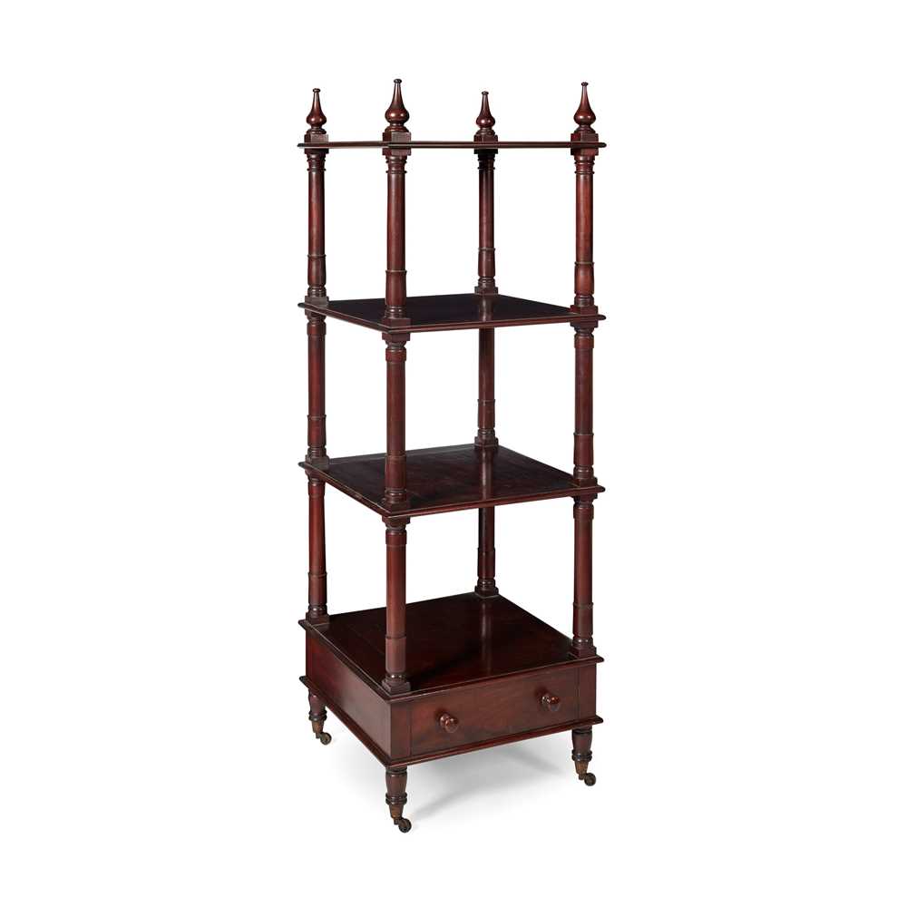 WILLIAM IV MAHOGANY FOUR TIER