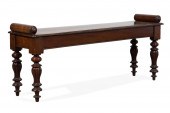 WILLIAM IV MAHOGANY HALL BENCH