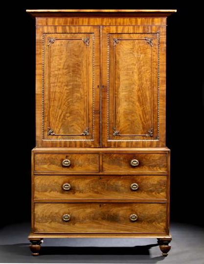 William IV Mahogany Linen Press, 