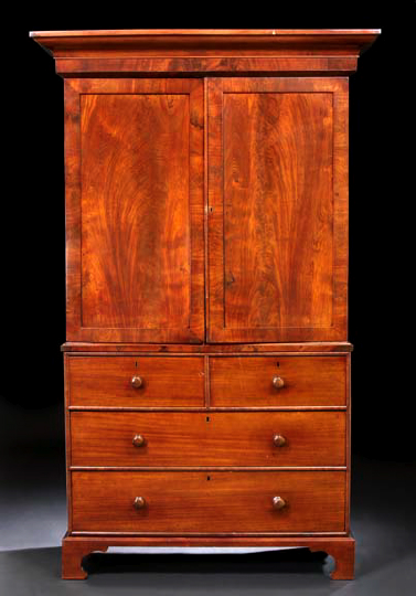 William IV Mahogany Linen Press, 