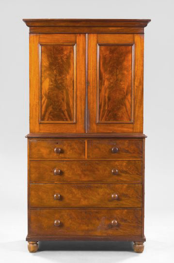 William IV Mahogany Linen Press, 