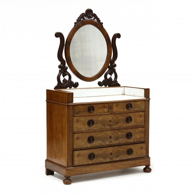 WILLIAM IV MAHOGANY MARBLE TOP