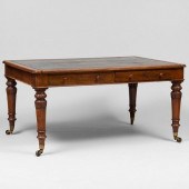WILLIAM IV OAK LEATHER PARTNER