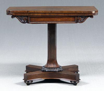 William IV rosewood games table,