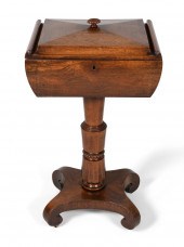 WILLIAM IV ROSEWOOD TEA POY, S
