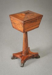 WILLIAM IV ROSEWOOD TEAPOY, SE
