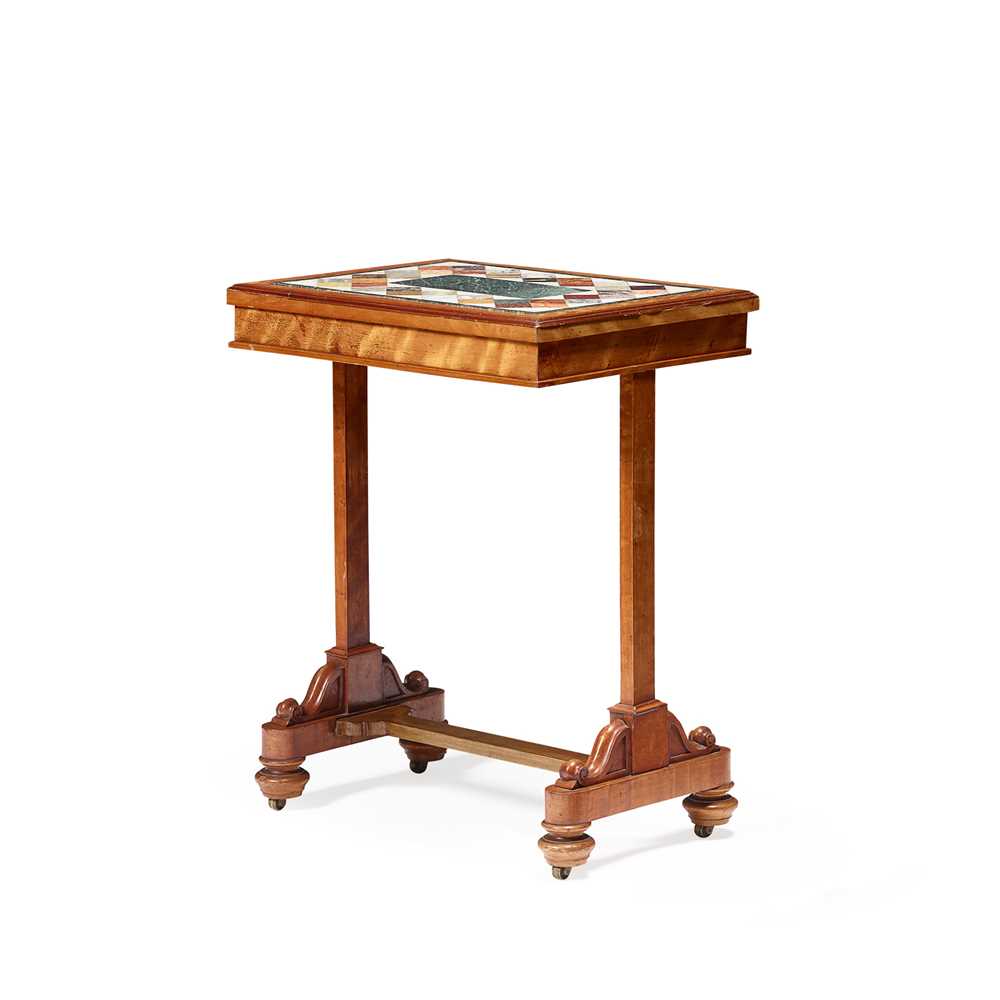 WILLIAM IV SATIN BIRCH AND SPECIMEN