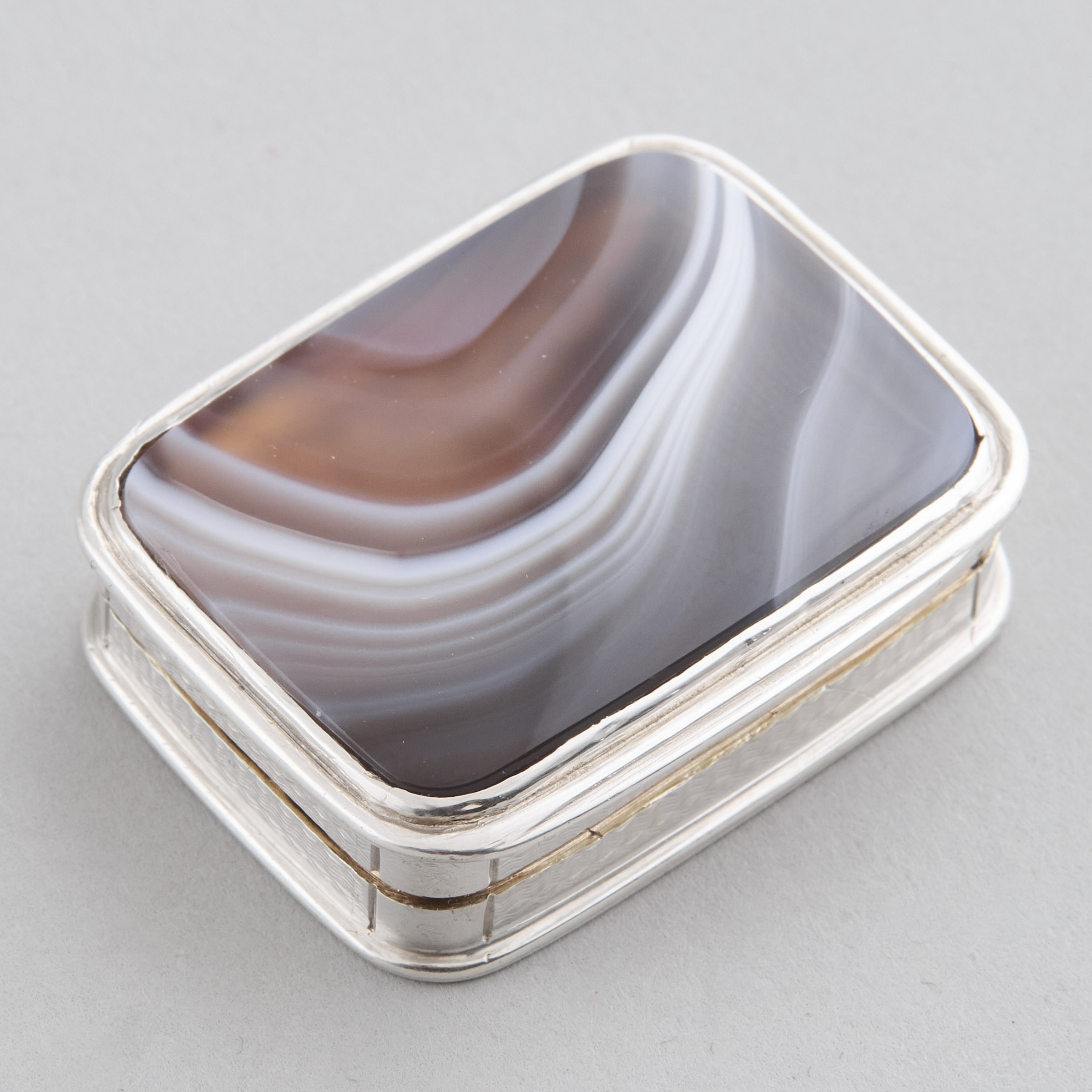 William IV Silver Agate Top