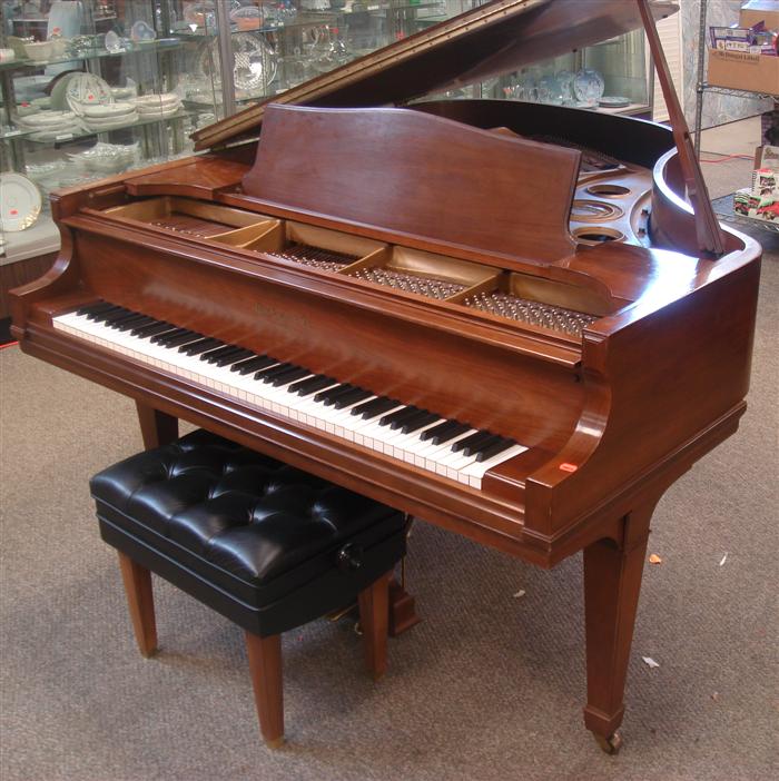 William Knabe walnut grand piano,