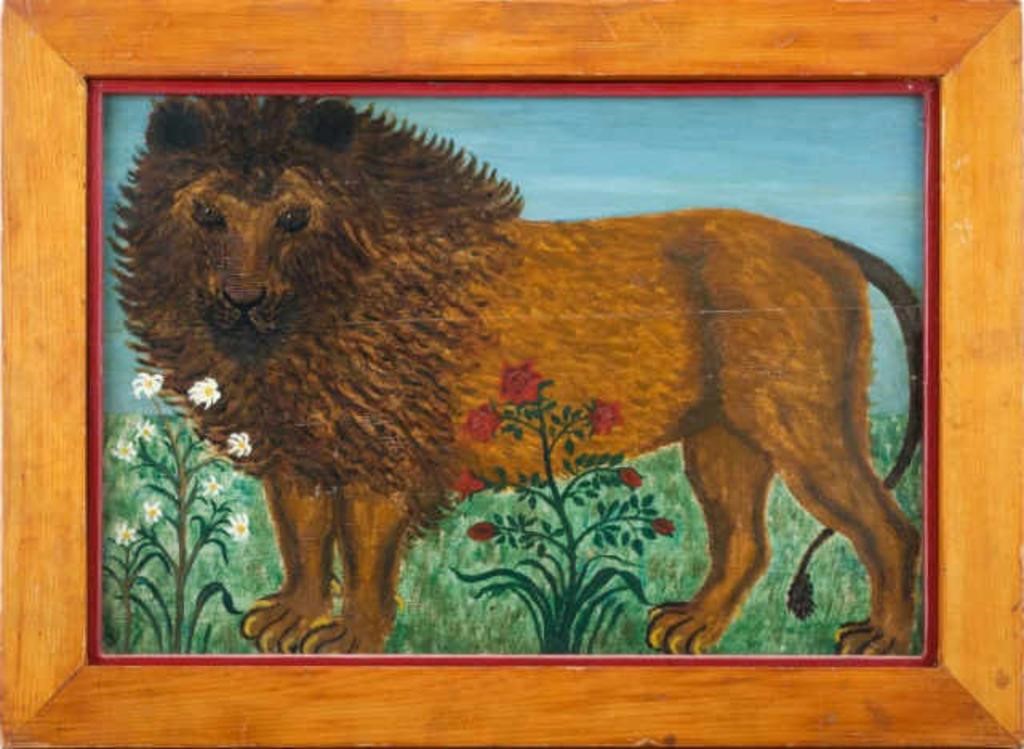 WILLIAM LONEY LION PAINTINGA