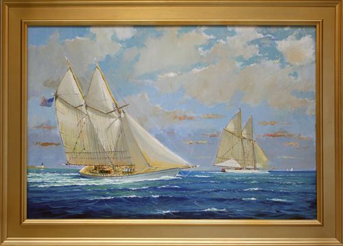 WILLIAM LOWE OIL ON CANVAS "GREAT