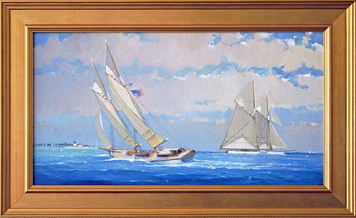 WILLIAM LOWE OIL ON LINEN "HARD