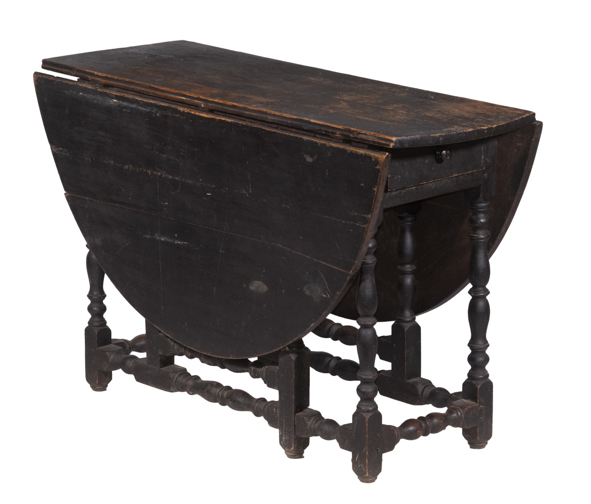 WILLIAM & MARY BLACK PAINTED