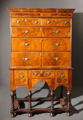 WILLIAM & MARY FEATHER INLAID