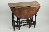 WILLIAM & MARY OAK ROUND DROP