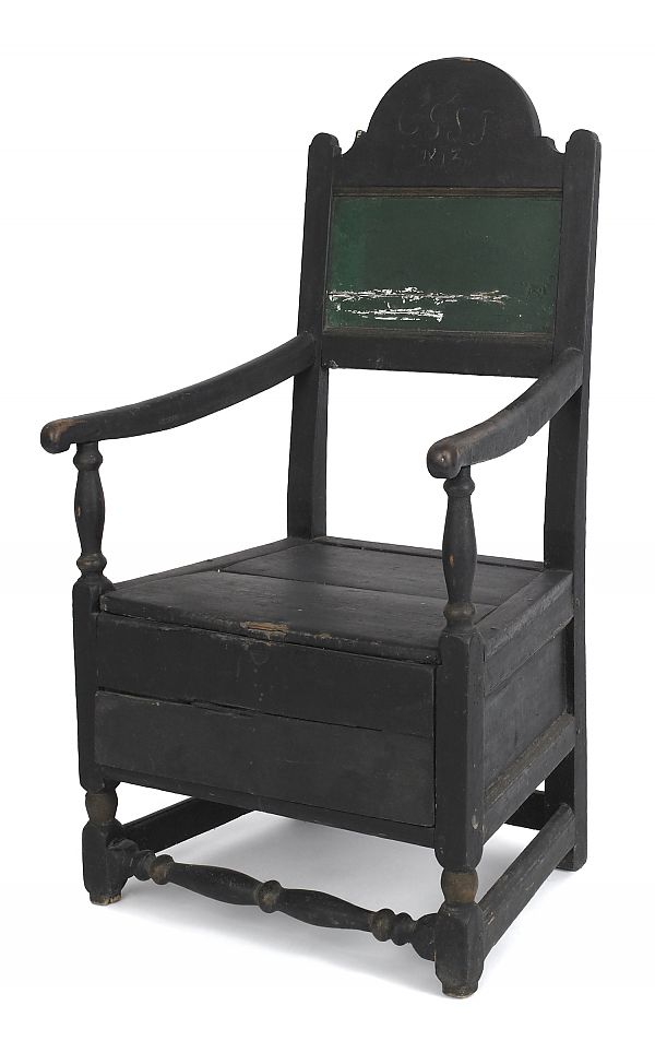 William & Mary painted wainscot