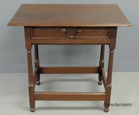 William & Mary style oak table with