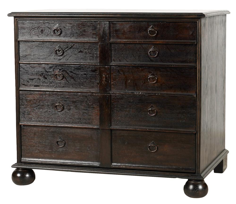 WILLIAM & MARY-STYLE STAINED OAK