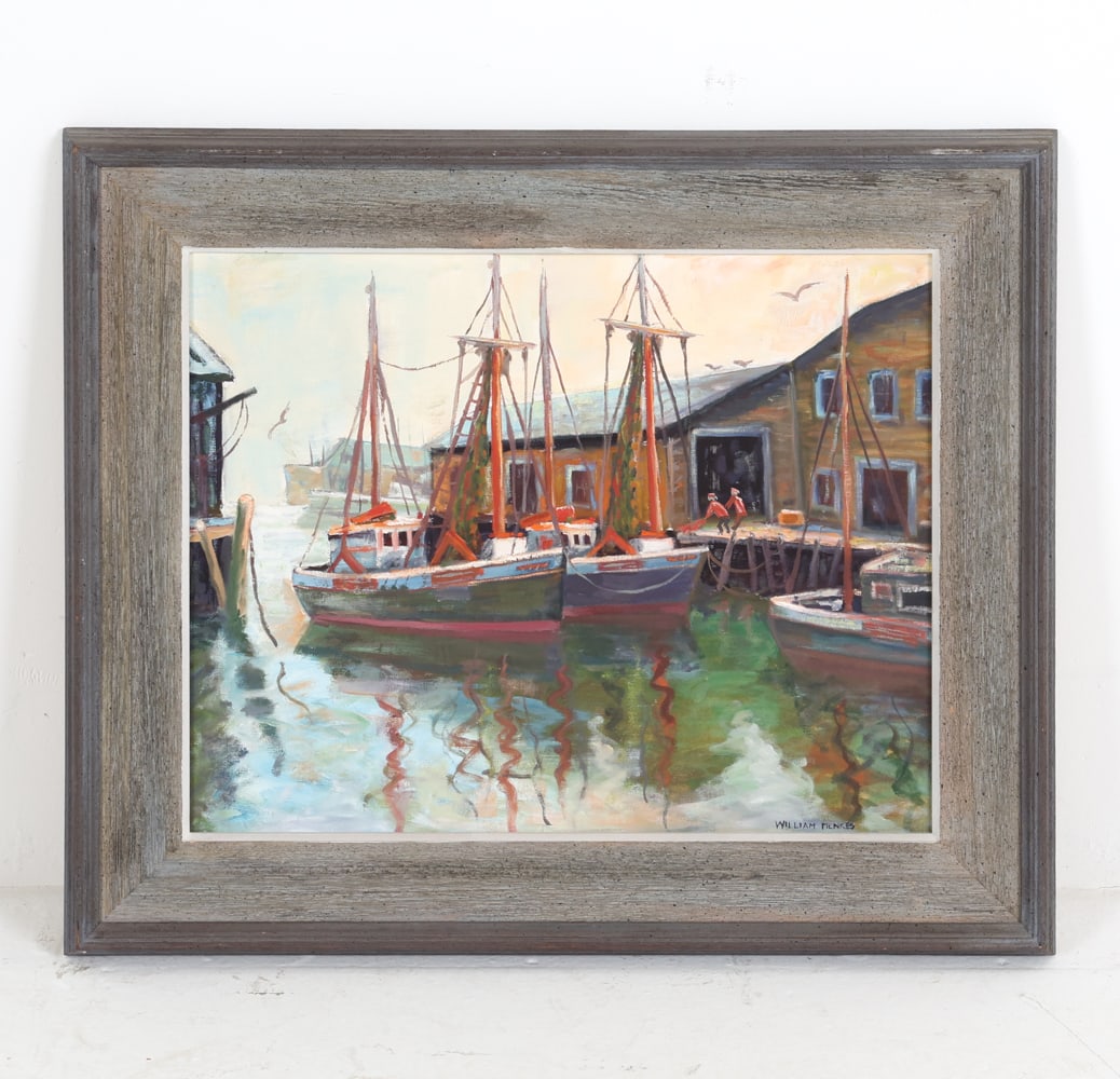 WILLIAM MENKES (20TH C.) HARBOR