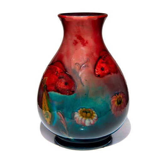 WILLIAM MOORCROFT FLAMBE FISH