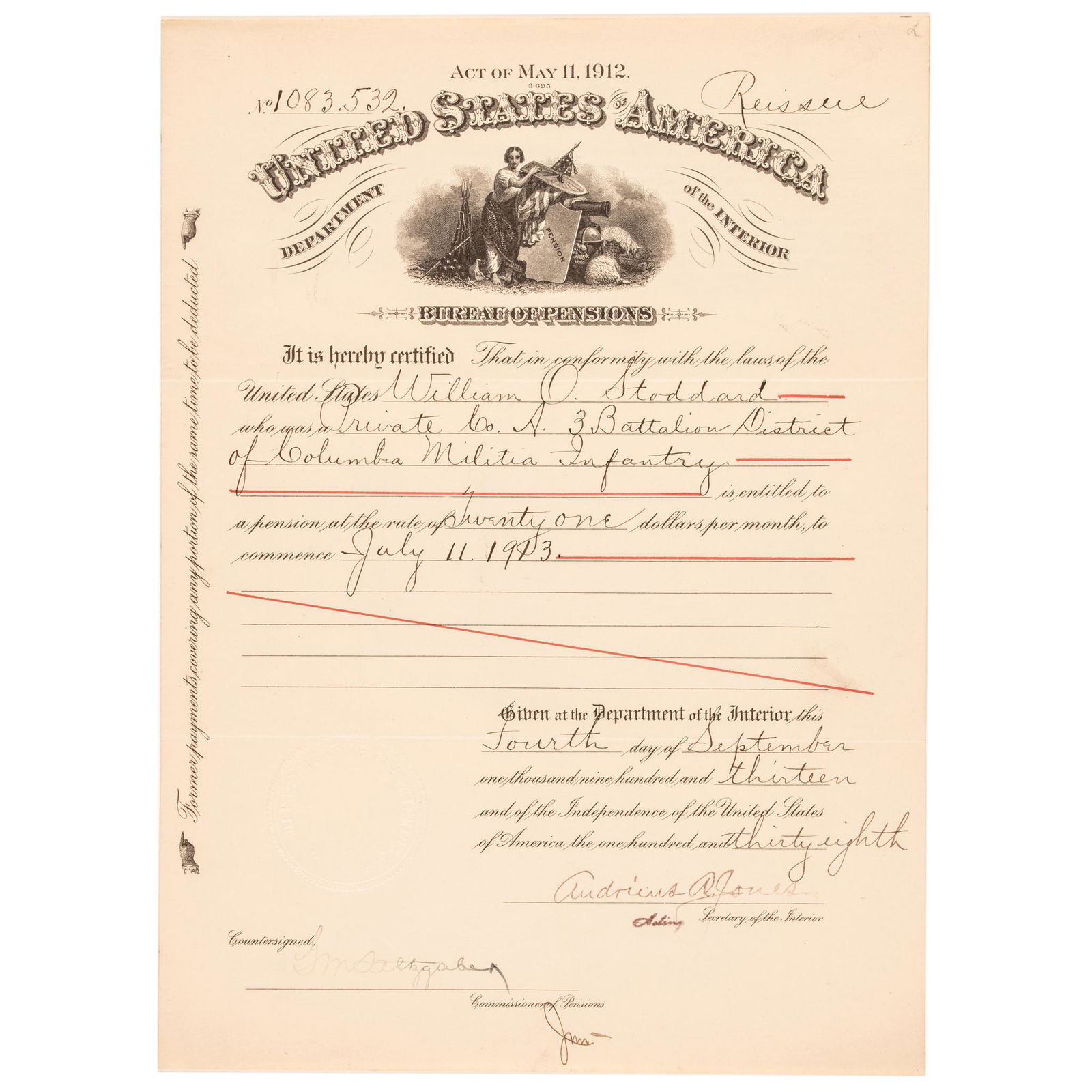 (WILLIAM O. STODDARD) PRESIDENT