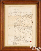 WILLIAM PENN SIGNED LAND GRANT