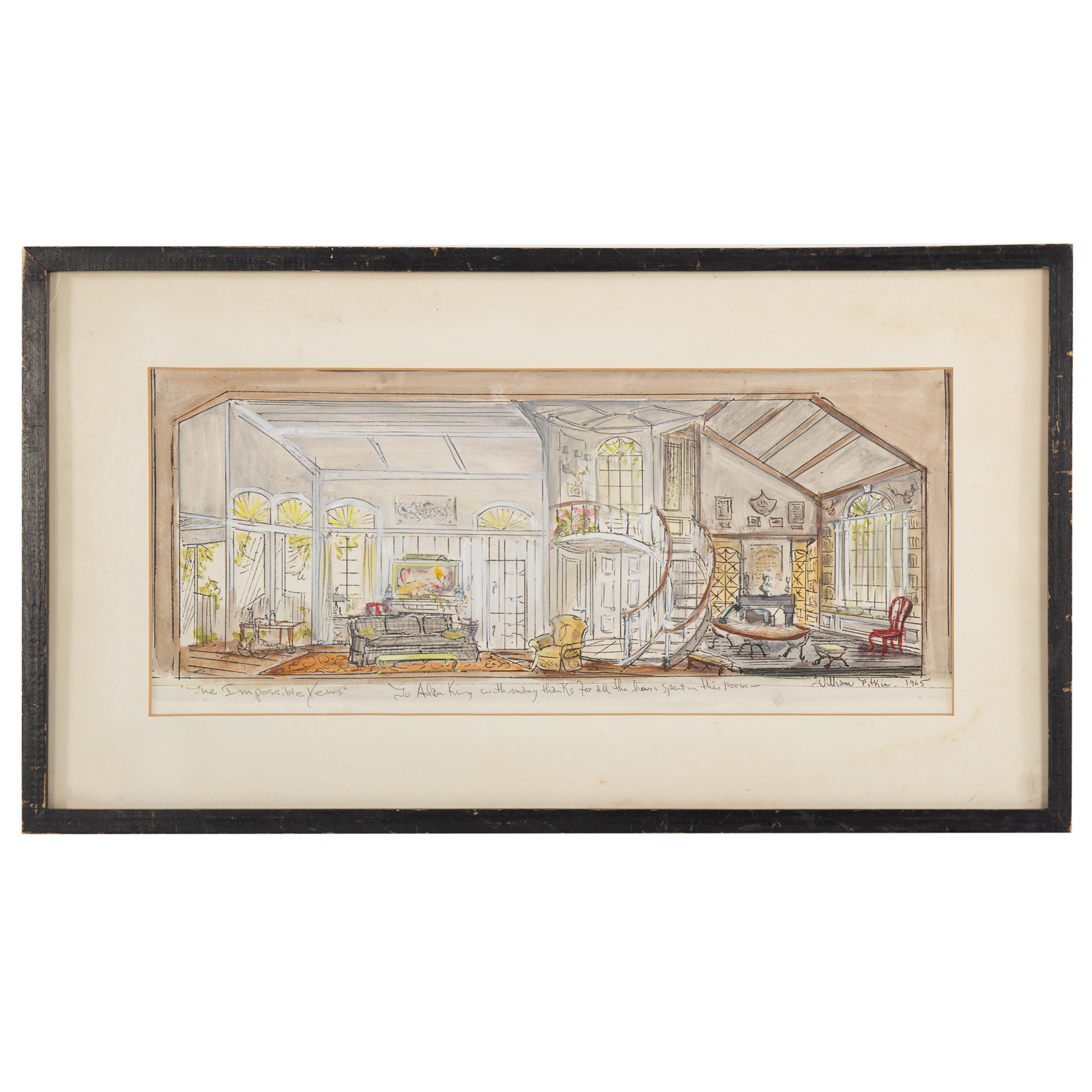 WILLIAM PITKIN. SET DESIGN, INK AND