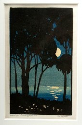 WILLIAM RICE WOODBLOCK - "MOON