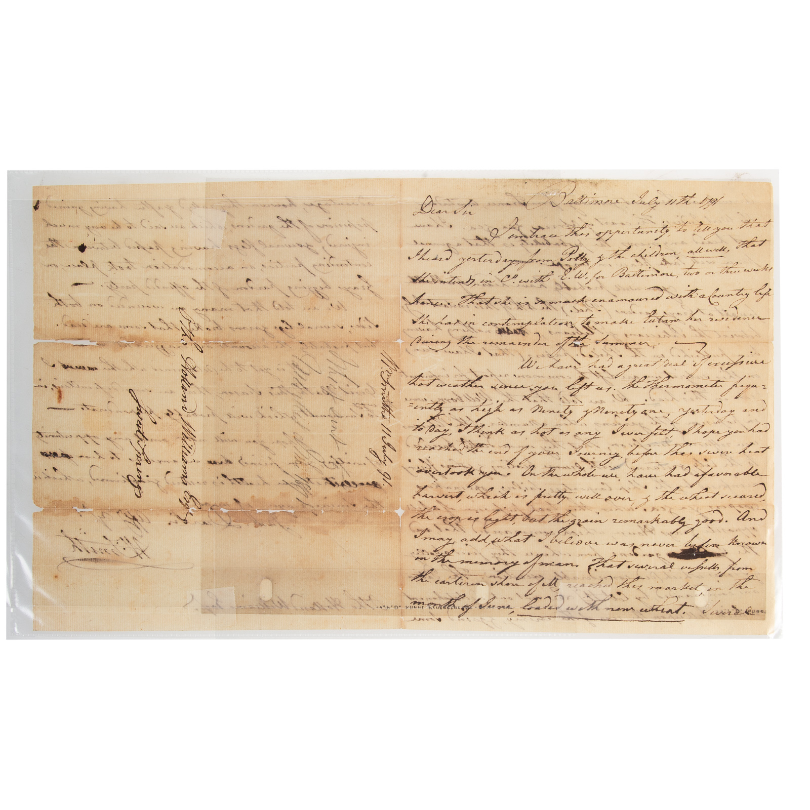 WILLIAM SMITH, ALS, TO O. H.