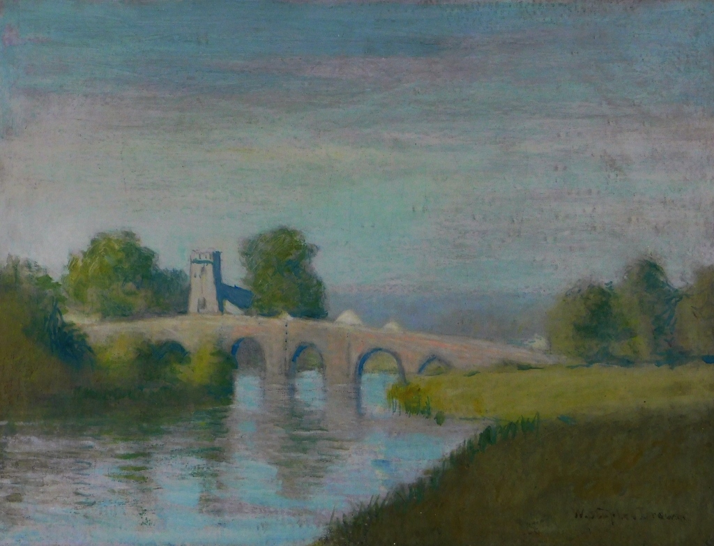 WILLIAM STAPLES DROWN O/C LANDSCAPE