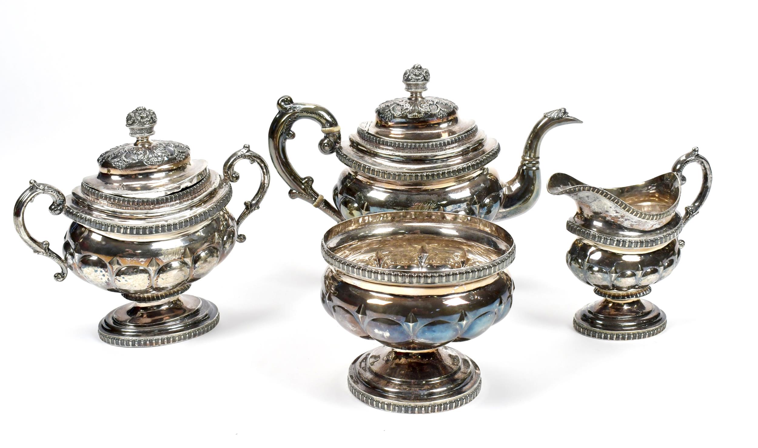WILLIAM THOMPSON COIN SILVER TEA