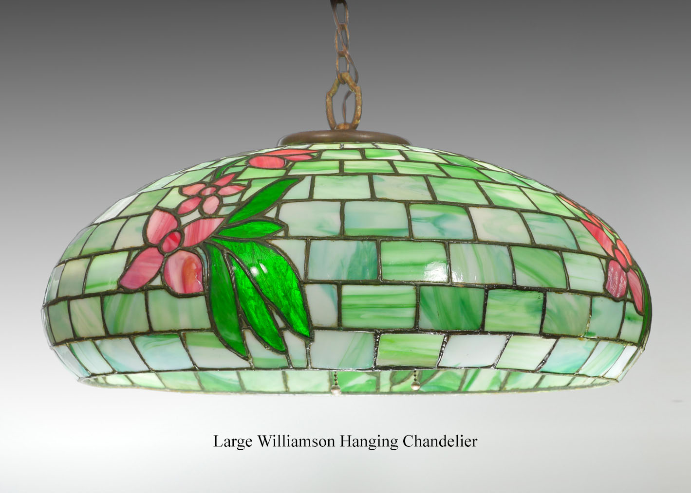WILLIAMSON LEADED GLASS 3 LIGHT