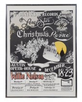 WILLIE NELSON FRAMED CHRISTMAS