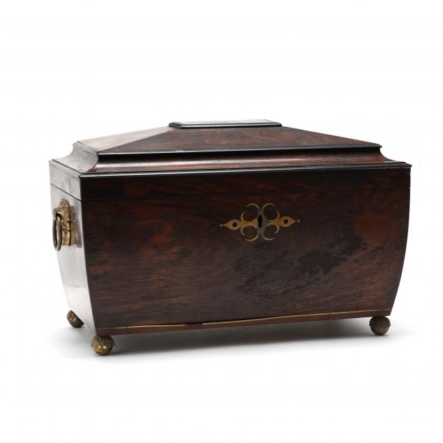 WILLLIAM IV COROMANDEL TEA CADDY
