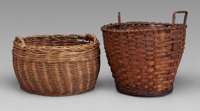 Willow, oak split baskets: oak