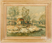 WILMER BEHLER, OIL ON BOARD LA