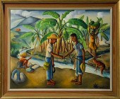 WILSON BIGAUD OIL ON PANELWils