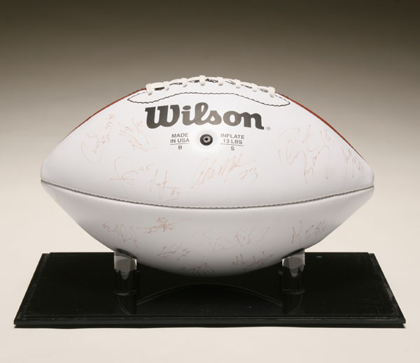 Wilson football signed by the