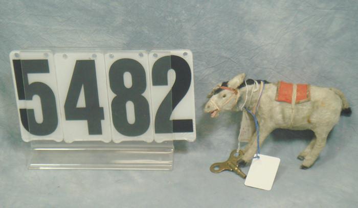 Wind Up Donkey, glass eyes, 1930's,